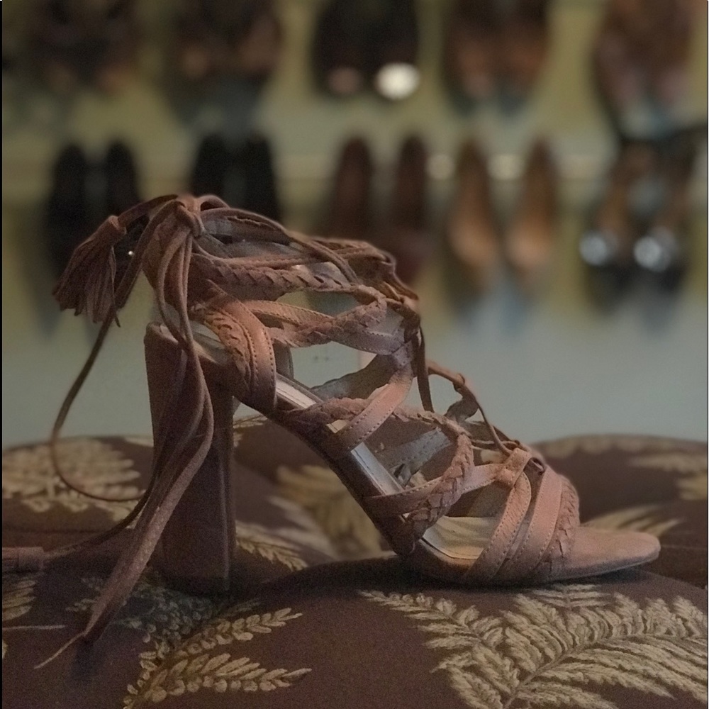 BCBGeneration Ronny braided lace up tassel sandal